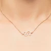 Rhinestone Initial Pendant Necklace