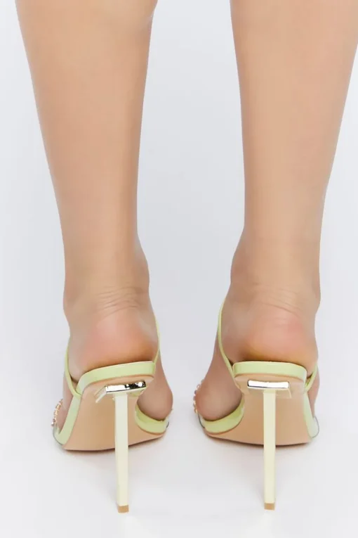 Rhinestone Open-Toe Stiletto Heels