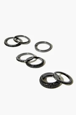 Rhinestone Ring Set