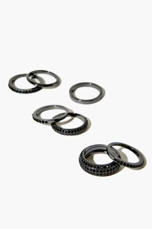 Rhinestone Ring Set
