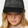 Rhinestone Rodeo Rose Trucker Hat