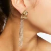 Rhinestone Rose Duster Earrings