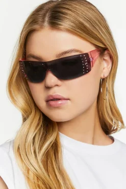 Rhinestone Shield Sunglasses