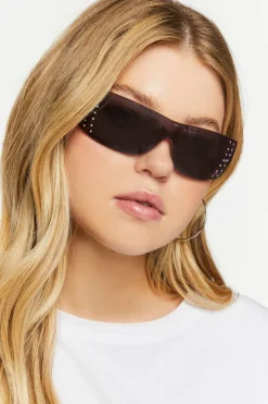 Rhinestone Shield Sunglasses