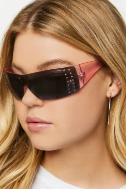 Rhinestone Shield Sunglasses
