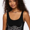 Rhinestone Skeleton Tank Top