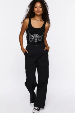 Rhinestone Skeleton Tank Top