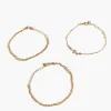Rhinestone Snake Charm Bracelet Set