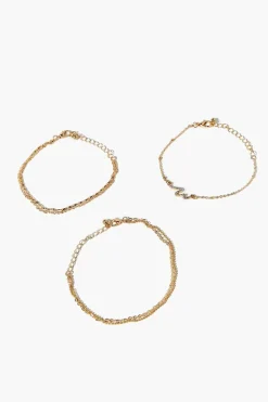 Rhinestone Snake Charm Bracelet Set