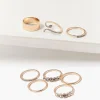 Rhinestone Snake Ring Set