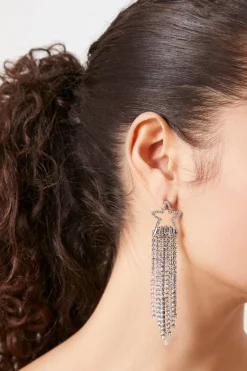 Rhinestone Star Duster Earrings