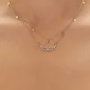 Rhinestone Wing Layered Necklace Set