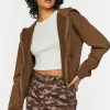 Rhinestone Wings Graphic Zip-Up Hoodie