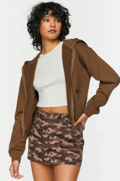Rhinestone Wings Graphic Zip-Up Hoodie