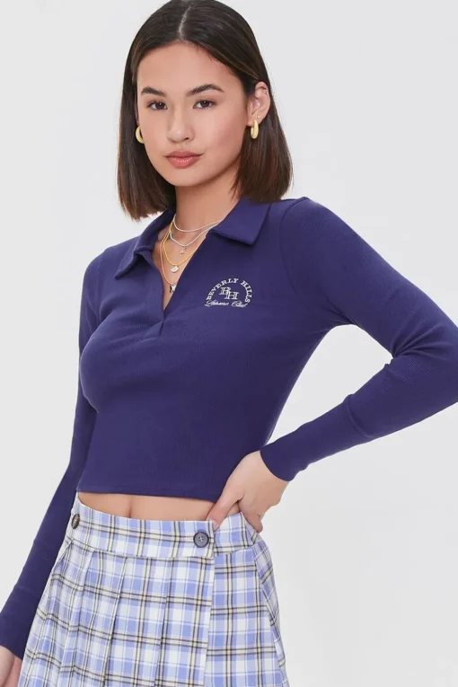 Ribbed Beverly Hills Graphic Top