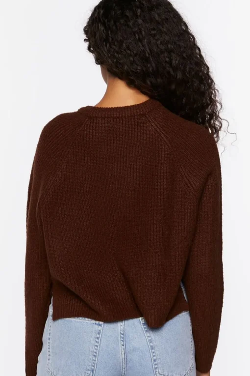 Ribbed Button-Front Sweater