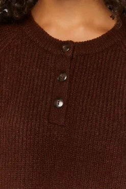 Ribbed Button-Front Sweater
