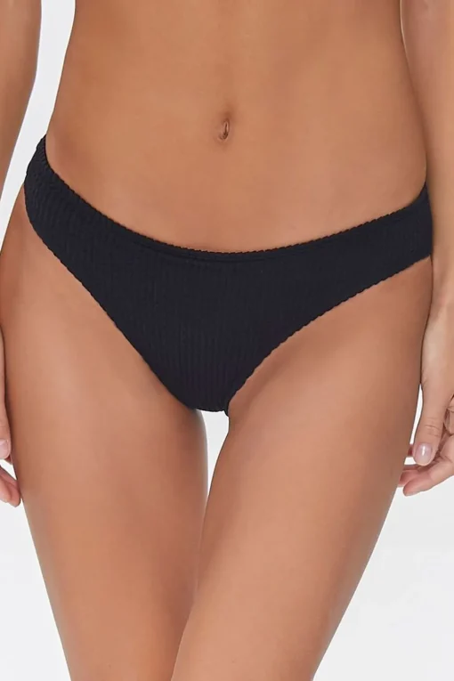 Ribbed Cheeky Bikini Bottoms