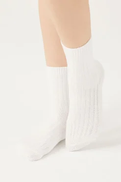 Ribbed Crew Socks