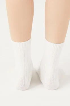 Ribbed Crew Socks