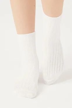 Ribbed Crew Socks