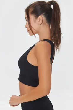Ribbed Cutout Sports Bra