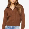 Ribbed Half-Zip Sweater