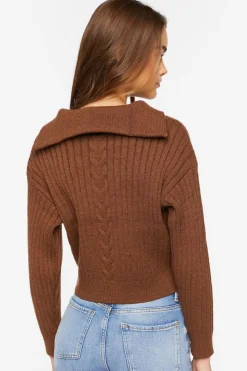 Ribbed Half-Zip Sweater