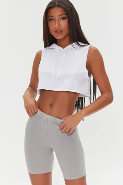 Ribbed High-Rise Biker Shorts