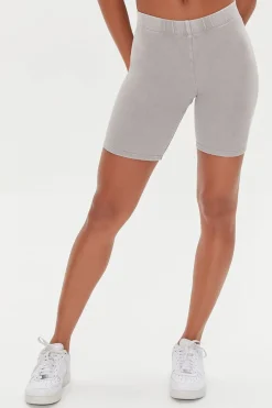 Ribbed High-Rise Biker Shorts