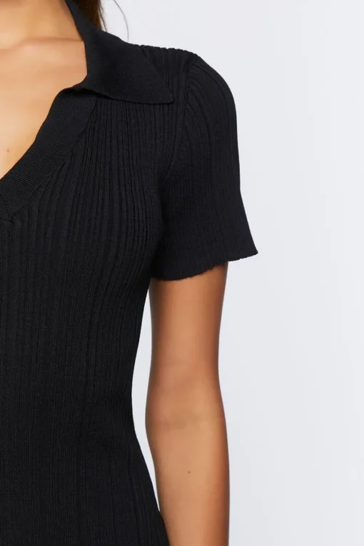 Ribbed Knit Bodycon Midi Dress