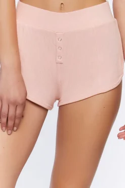 Ribbed Knit Lounge Shorts