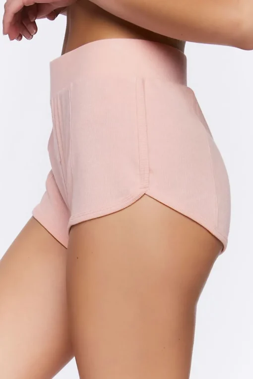 Ribbed Knit Lounge Shorts