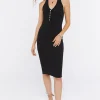 Ribbed Knit Midi Dress