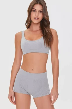 Ribbed Knit Seamless Shorts