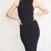 Ribbed Knit Turtleneck Dress