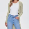 Ribbed Longline Cardigan Sweater