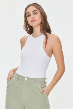 Ribbed Racerback Tank Bodysuit