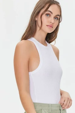 Ribbed Racerback Tank Bodysuit