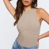 Ribbed Sleeveless Bodysuit