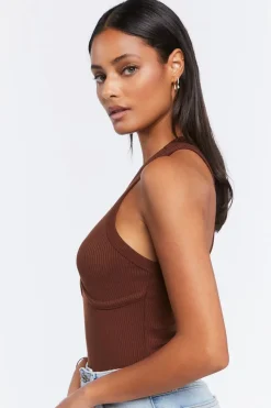 Ribbed Sleeveless Bodysuit