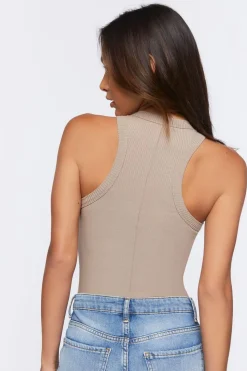 Ribbed Sleeveless Bodysuit