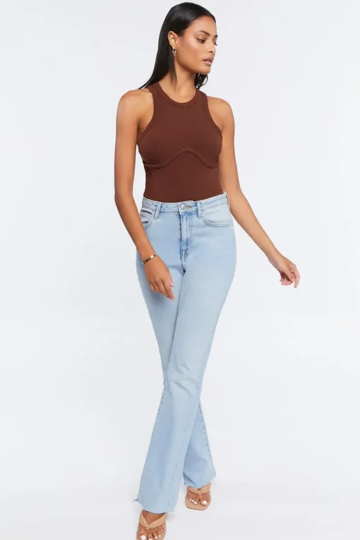 Ribbed Sleeveless Bodysuit