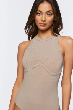 Ribbed Sleeveless Bodysuit