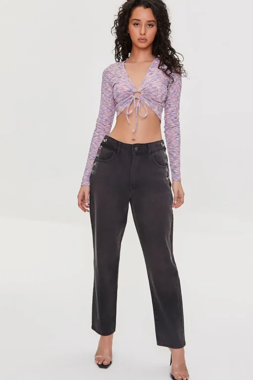 Ribbed Space Dye Crop Top