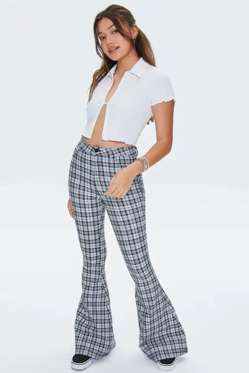 Ribbed Split-Hem Crop Top