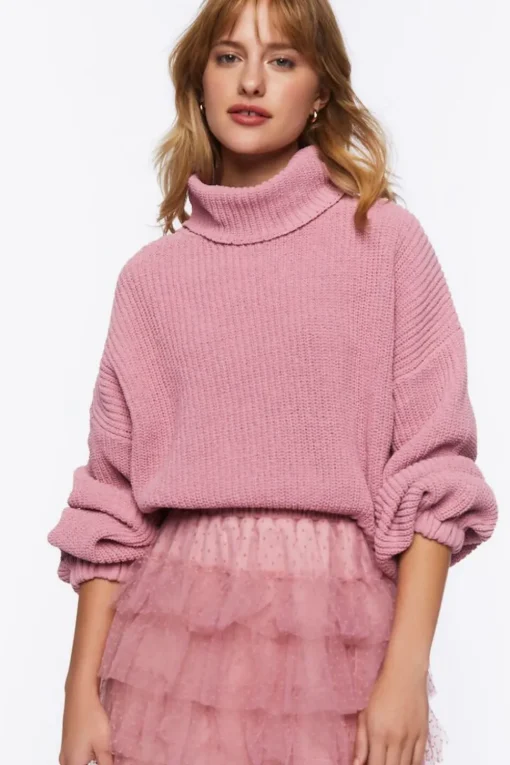 Ribbed Turtleneck Sweater