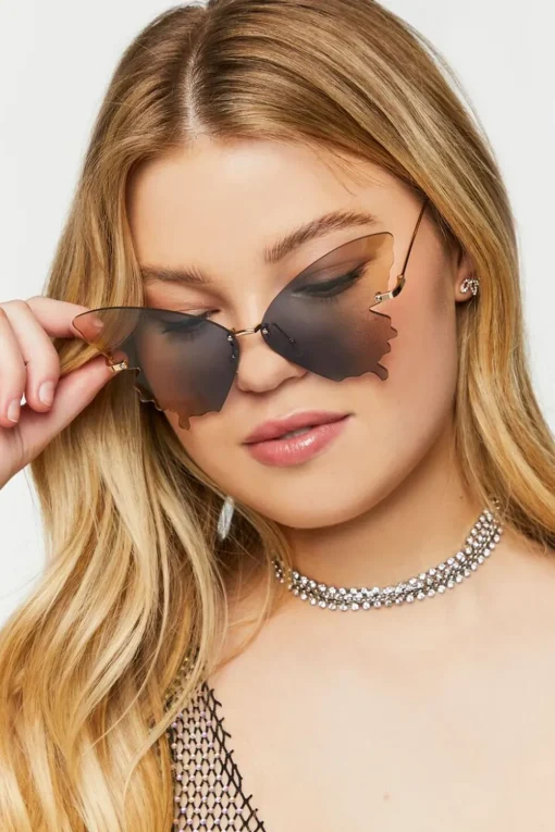 Rimless Butterfly Sunglasses