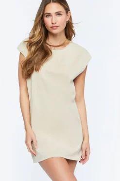 Rolled Mini T-Shirt Dress