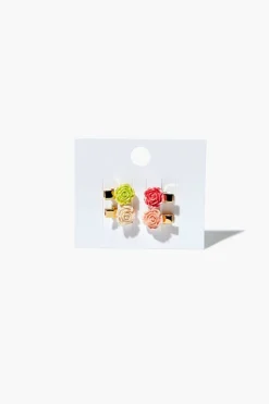 Rose Hair Clip Set